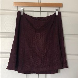 Burgundy skater skirt